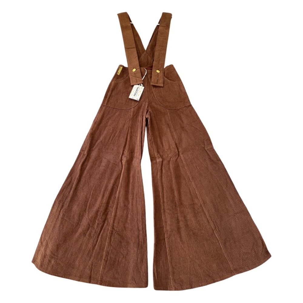 Corduroy Bell Bottom Overalls XS